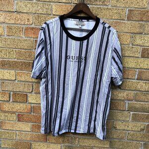 Striped Guess T Shirt Large
